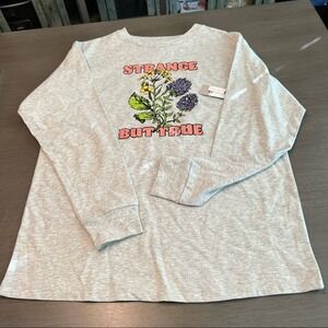 BP Strange But True Floral Graphic‎ Long Sleeve T-Shirt Womens Small